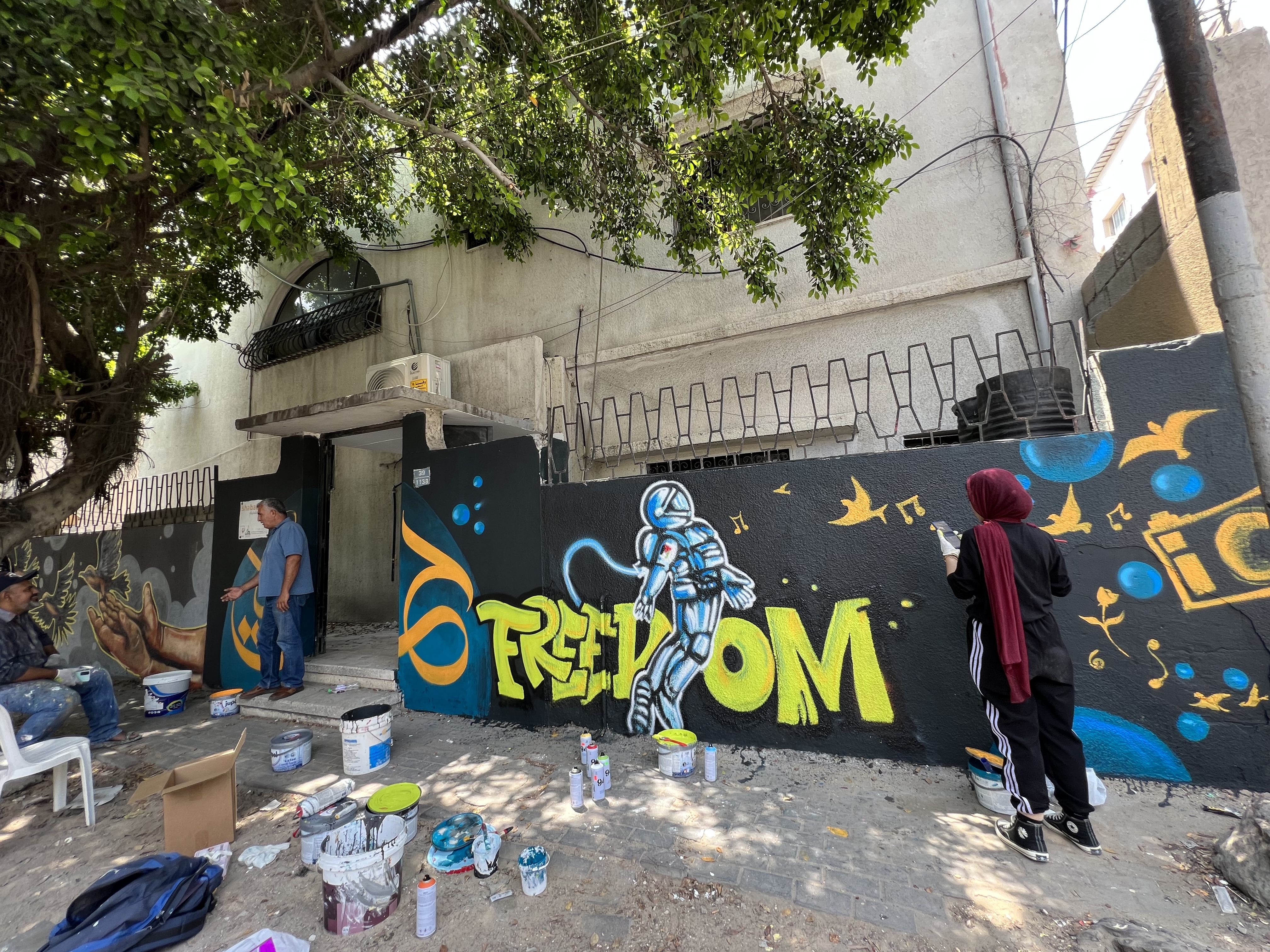 Freedom graffiti in Gaza