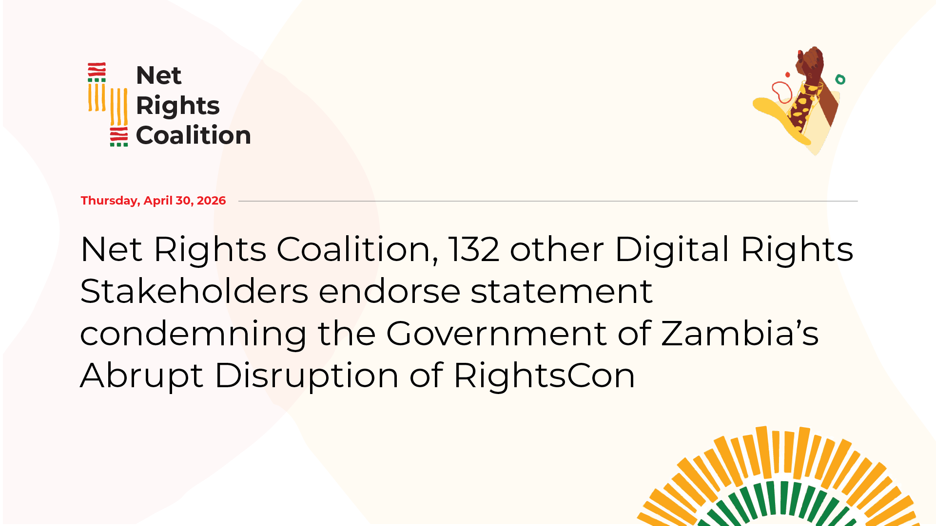 ARC joins statement on RightsCon 2026 cancellation in Zambia - 